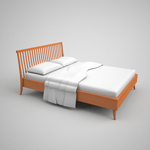 Contracted decayed wooden bed 3D models
