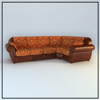 European people coriaceous sofa 3D models