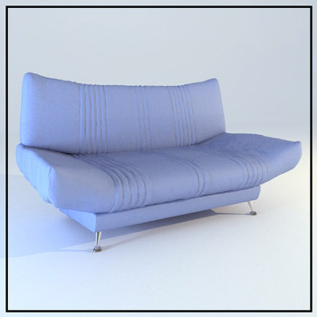 Purple fashion sponge cloth art sofa 3D models