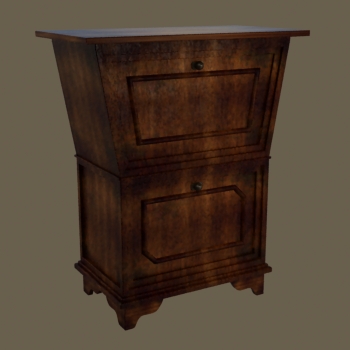 European solid wood cabinet two layers of restoring ancient ways 3D models