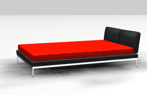Dark red bed 3D models