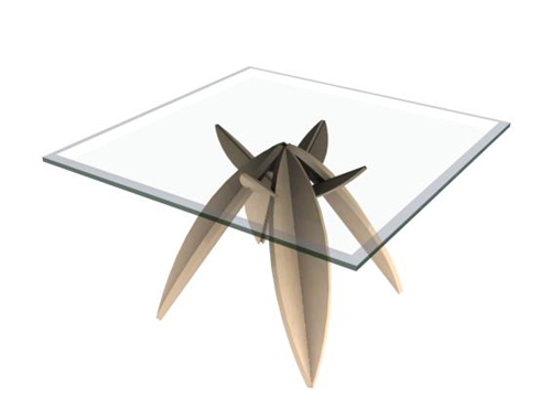 Seeds upon its feet glass tea table 3D models