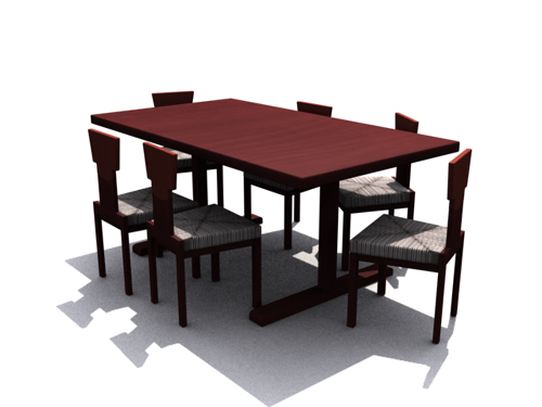 Brunet log household chair 3D models