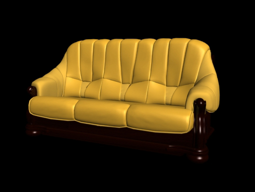 Restore ancient ways classic yellow people sofa 3D models