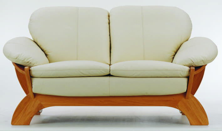 Contracted cloth art sofa double wood bottom 3D models