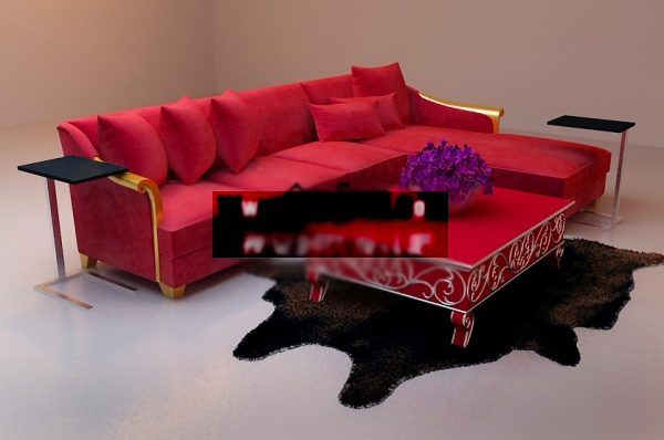 Big red sofa L-Po Yang