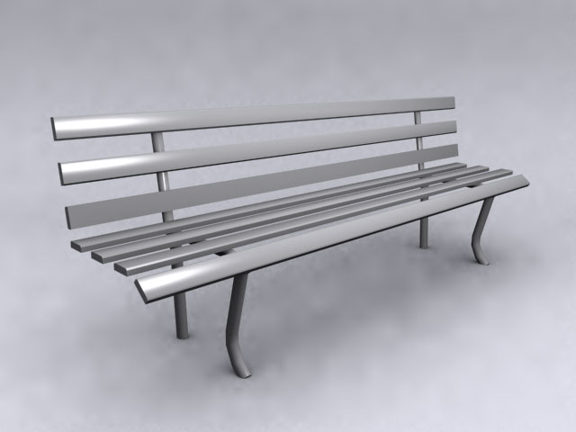 Public bench 3D models
