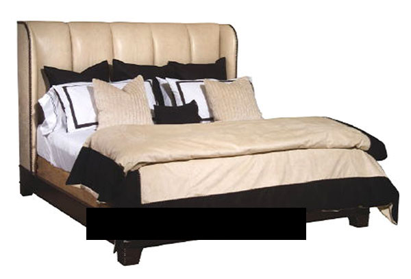 3D Model of European brown leather bed (including materials)
