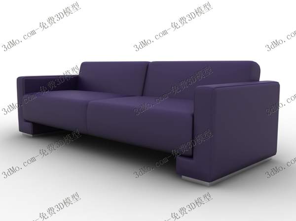 More than simple 3D model of the purple couch (with material)
