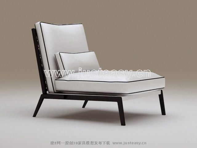 3D model of the classical black and white chair (with material)