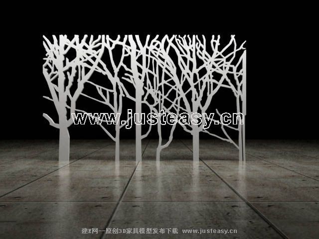 Alternative tree decorations 3D Model of screen (including materials)
