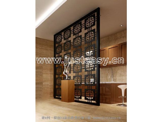 Chinese traditional screen 3D model (including materials)