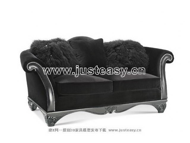 New Baroque sofa 3D model (including materials)