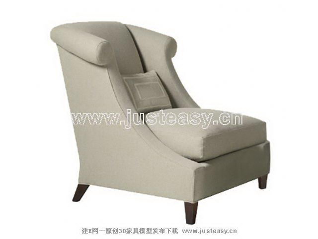 Light gray back sofa 3D model (including materials)
