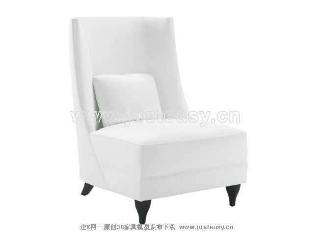 3D Model of sofa white back (including materials)