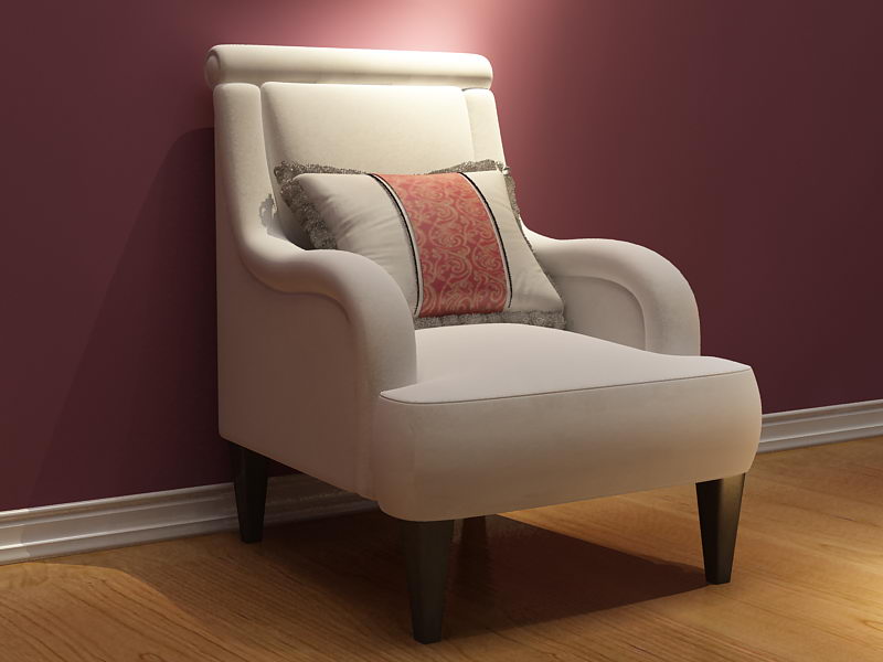 European super-soft fabric sofa 3D model (including materials)