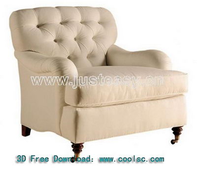 Neo-classical fabric sofa 3D model Ruanmian (including materials)