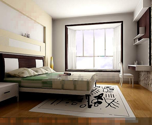 Modern simple and elegant white bedroom