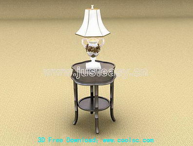 European-style ceramic table lamp 3D Model (including materials)