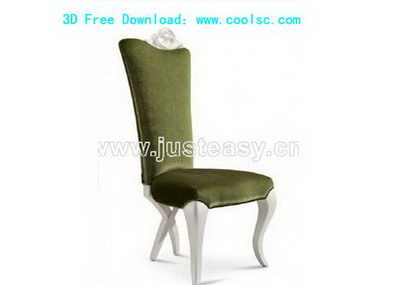 European green chair 3D model (including materials)