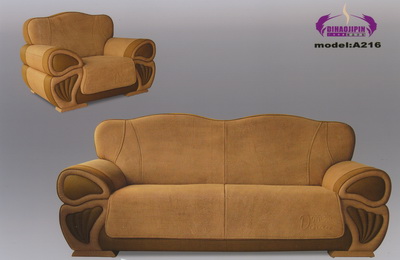 Boss orange leather sofa 3D model over