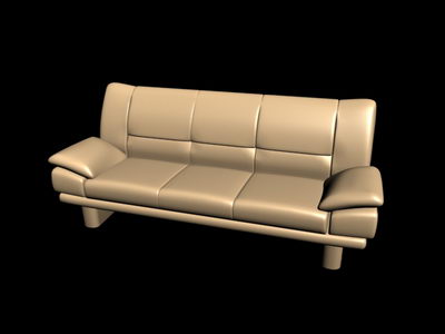 brown three seater