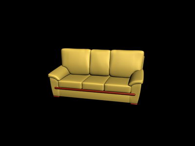 yellow and soft sofa