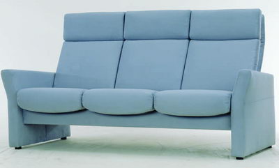 Blue fabric sofa 3D model