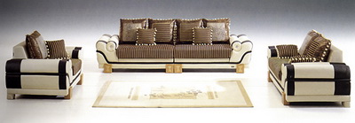 Luxurious brown sofa 3D model (including materials)