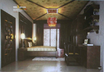 Chinese classical solid wood bedroom model
