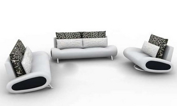 Pure white sofa complete set
