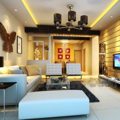 Golden vitality theme living room