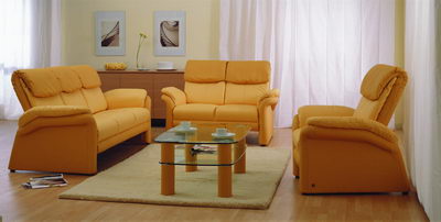 Modern sofa 3D model of the yellow people