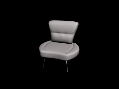 White Mode Armchair 3D Model