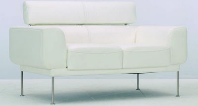 Pure white metal stabiliser sofa