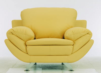 Yellow living room sofa