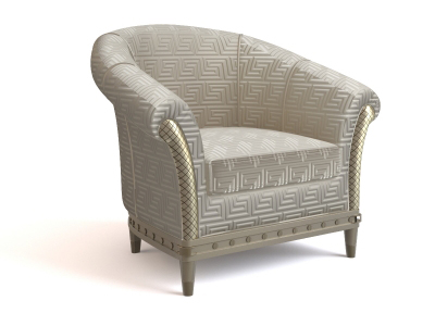 3D model of the classic European-style sofa, paragraph 4-3