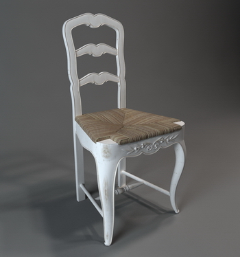 3D model of a European-style chair