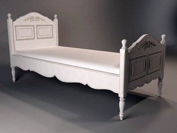 European-style single bed model