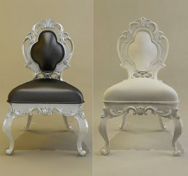 The new model of European Baroque-style chairs