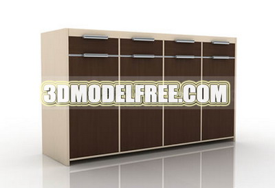 Public school furniture cabinet wardrobe simple 3D model of simple