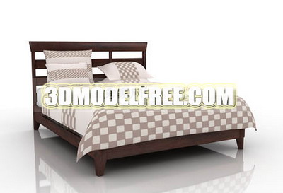 Bed soft bed solid wood furniture, home furniture 3D Models