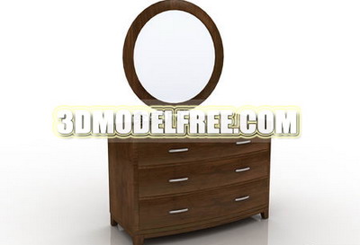 Make-up mirror, dresser table, furniture, jewelry counters in the classical 3D Models