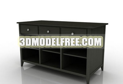 Cash register cash register drawer desk table wood home furniture, multi-functional 3D models