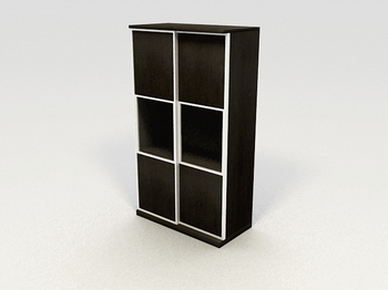 Rectangular solid wood cabinets lockers stylish furniture 3D Models