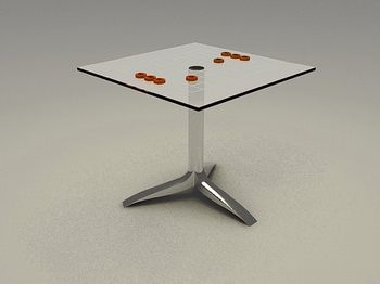 Chess chess chess table, chess table 3D Model of high-end coffee table