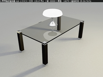Fashion taste fine furniture, glass coffee table 3D Model