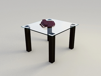 Fashion taste fine furniture, glass coffee table 3D Model