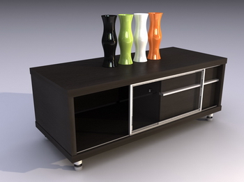 Cabinet TV cabinet 3D model of stylish modern furniture, lockers