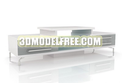 Funiture 3Ds Max Model: TV Bench White